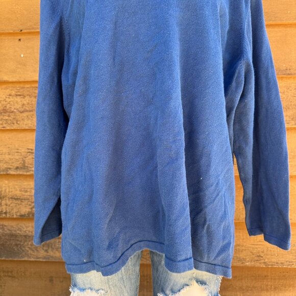 Vintage Victoria Jones BLue Pullover Embroidered Collared Woman's Sweater Size 3 - Picture 5 of 9